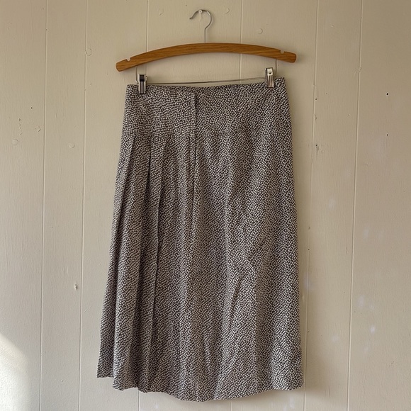 Moods by Krizia Vintage Pleated Skirt Size 14 Rayon Pattern - Picture 6 of 7